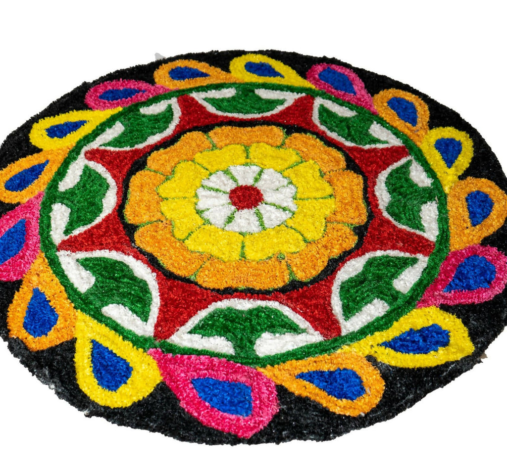 Kundan HandiKrafts Flower Mat Design 1 - Readymade