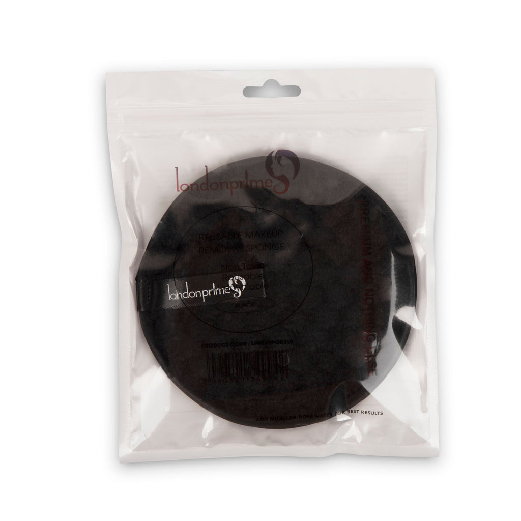 London Prime Reusable Makeup Removal Sponge Black ( Formerly London Pride Cosmetics )