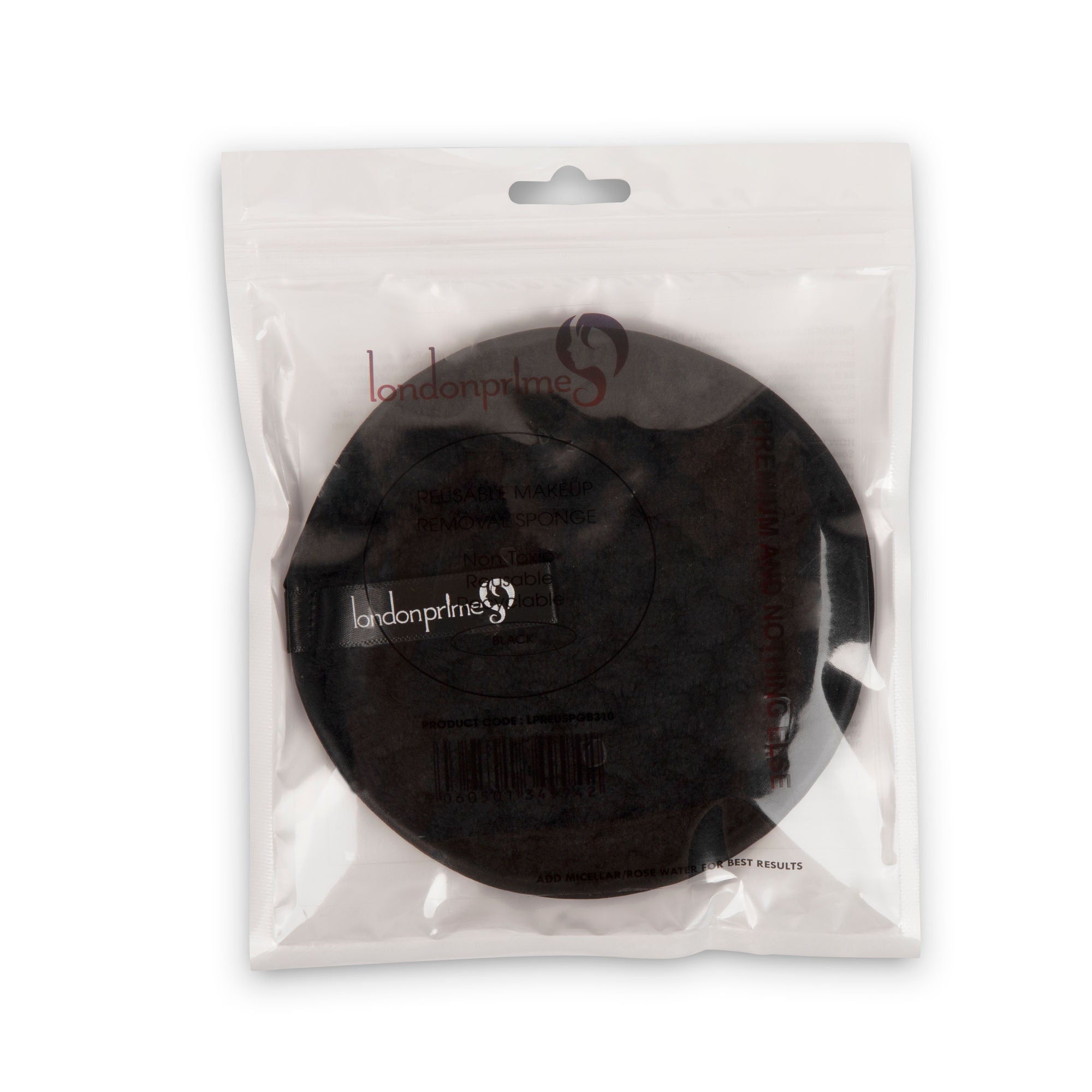 London Prime Reusable Makeup Removal Sponge Black ( Formerly London Pride Cosmetics )