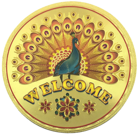 Stickerbazaar Micro Golden Embossing Rangoli Stickers