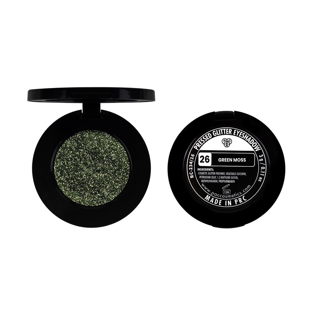PAC Studio Pressed Glitter Eyeshadow - 26 Green Moss