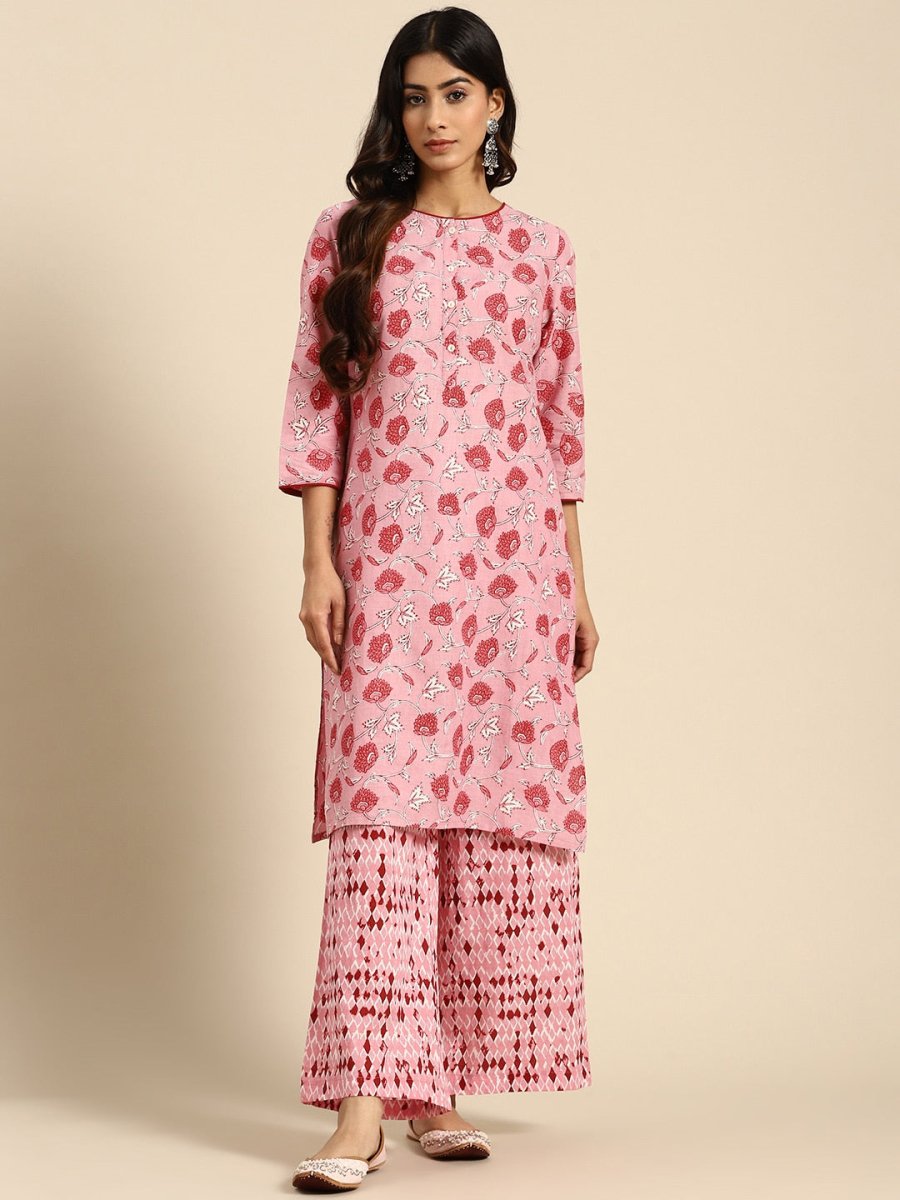 All About You Ethnic Motifs Printed Kurta with Palazzos