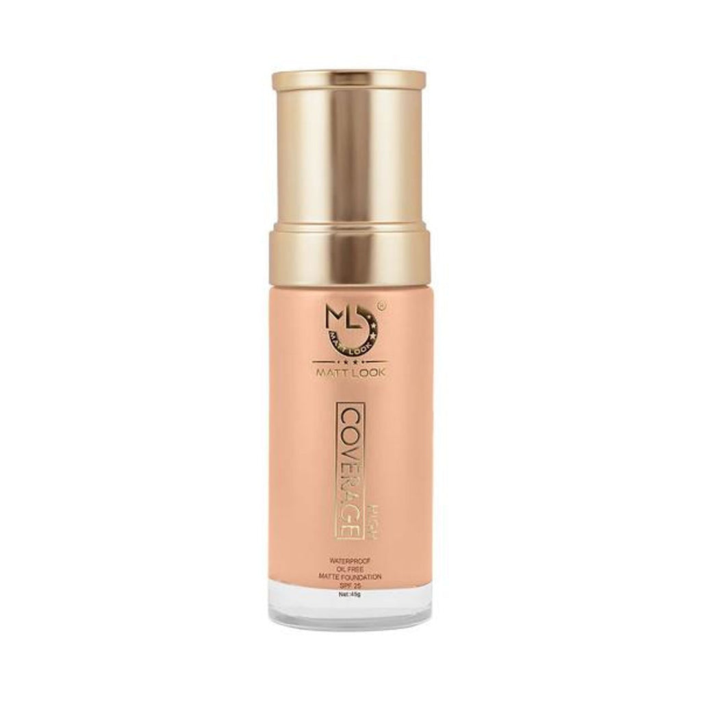 Matt Look High Coverage Waterproof Oil Free Matte SPF 25 Foundation - Natural