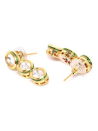 Gold-Polished Alloy Single Line Kundan Necklace Set - The Pari
