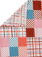 BOMBAY DYEING Marigold Pink Geometric Cotton 104 TC King Bedsheet & 2 Pillow Covers
