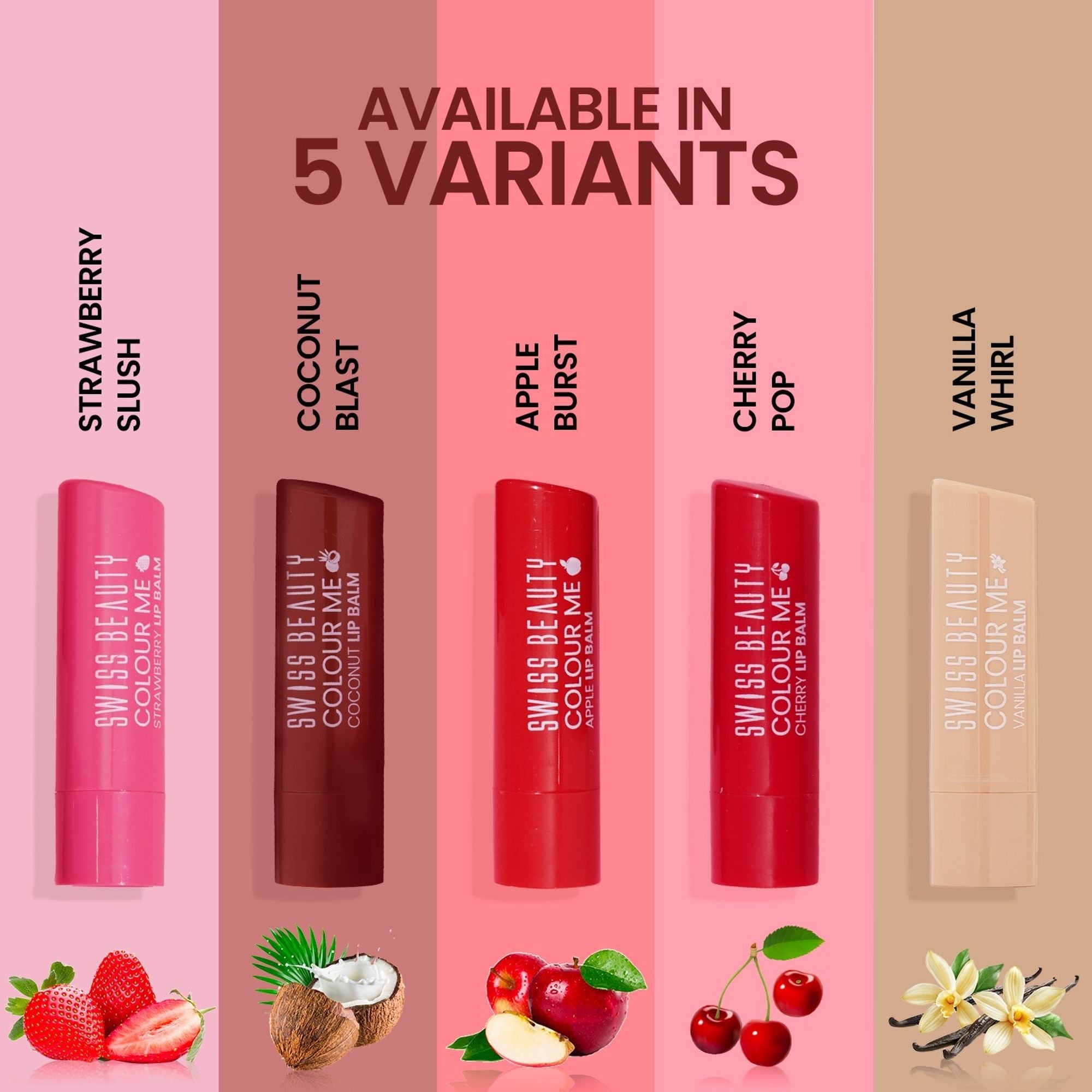 Swiss Beauty Colour Me Tinted Lip Balm For Dry With SPF 15 , Shea Butter and Vitamin E - 5 Vanilla Whirl - Distacart
