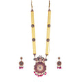 Gold-Polished Alloy Jadau Work Traditional Ethnic Beaded Necklace Set - The Pari