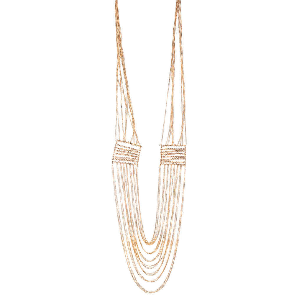 Gold-Polished Alloy Designer Brass Cluster Beads Rani Haar Necklace - The Pari