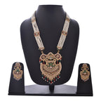 Gold-Polished Alloy Long Jadau Work Rani Haar Necklace - The Pari
