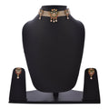 Gold-Polished Alloy Designer Peacock Choker Necklace Set - The Pari