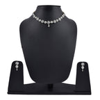Rhodium-Plated Alloy Denty Look Designer Ad Necklace - The Pari