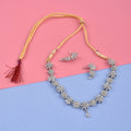 Rhodium-Plated Alloy Denty Look Designer Ad Necklace - The Pari