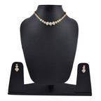 Rhodium-Plated Alloy Heart Shape Ad Necklace With Bracelet - The Pari - Distacart