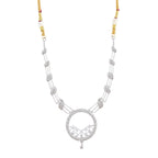 Rhodium-Plated Alloy Round Motif Ad Necklace Set - The Pari