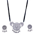 Silver-Plated Alloy Glass Studded Tribal Oxidised Choker Necklace - The Pari