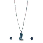 Gold-Polished Alloy Pearl Mala Necklace With Ad & Crystal Pendant - The Pari