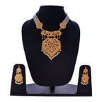Gold-Polished Alloy Polki Work Long Pearl Rani Haar Necklace - The Pari