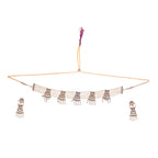 Gold-Polished Alloy Five Motif Pearl Choker Necklace - The Pari