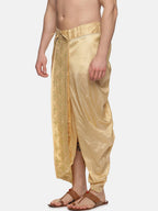 Sethukrishna Golden Embroidered Dhoti Pant For Men - Distacart