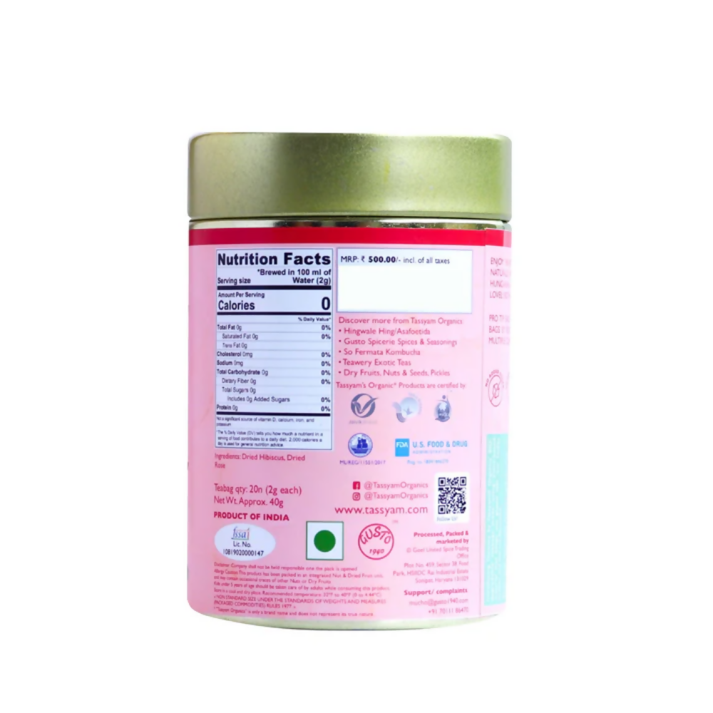 Tassyam Organics Red Piroska Biodegradable Teabags - Distacart