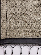 Saree Mall Black Woven Design Zari Silk Blend Banarasi Saree - Distacart