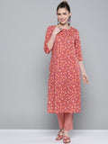 HERE&NOW Women Pink & White Floral Printed Kurta with Palazzos
