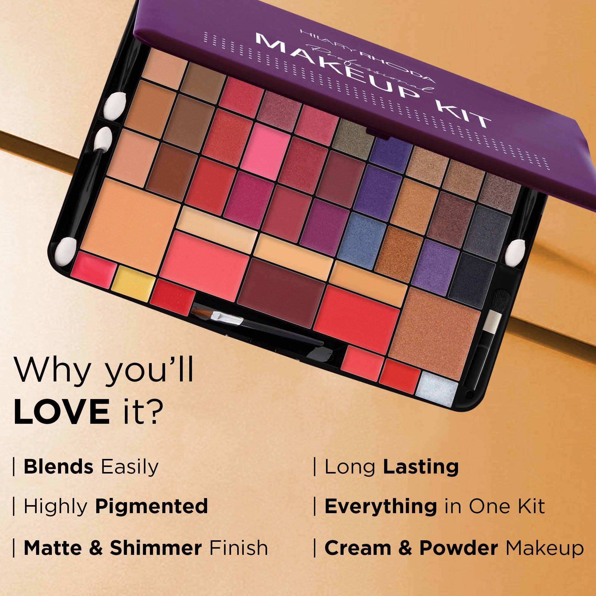 Hilary Rhoda Professional Makeup Kit - Multicolor 02 - Distacart
