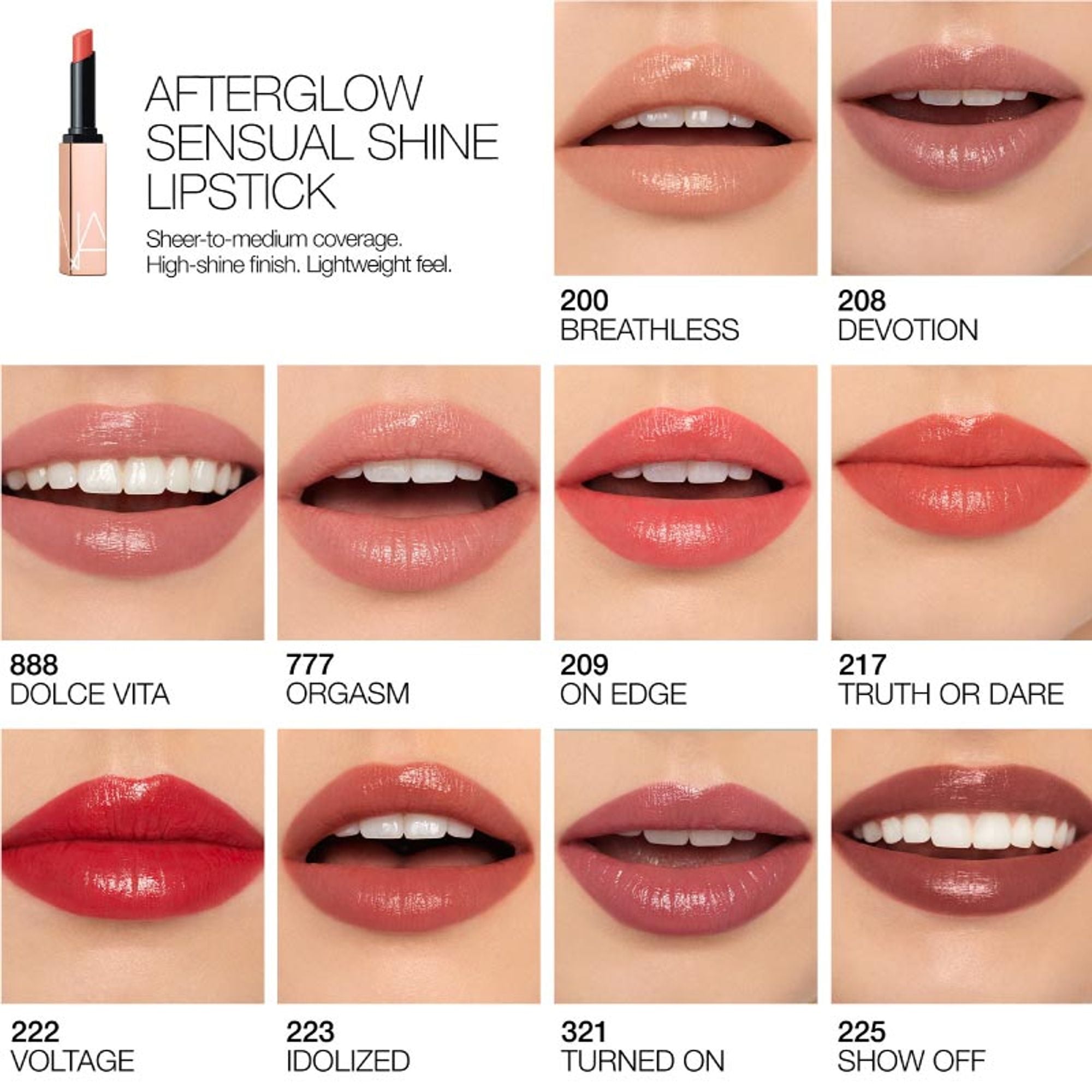 NARS Afterglow Sensual Shine Lipstick - Dolce Vita