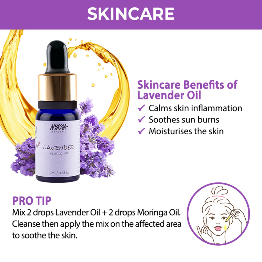 Nykaa Naturals Lavender Essential Oil - Combats skin inflammation and Dandruff - 100% Natural