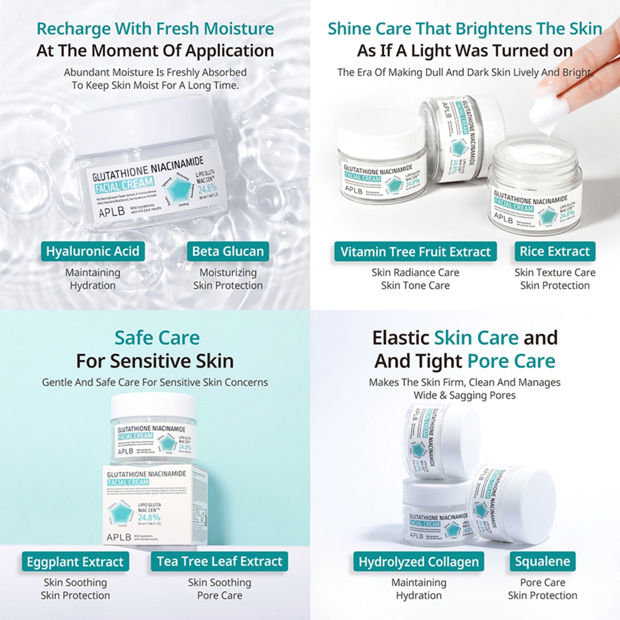 APLB Glutathione Niacinamide Facial Cream