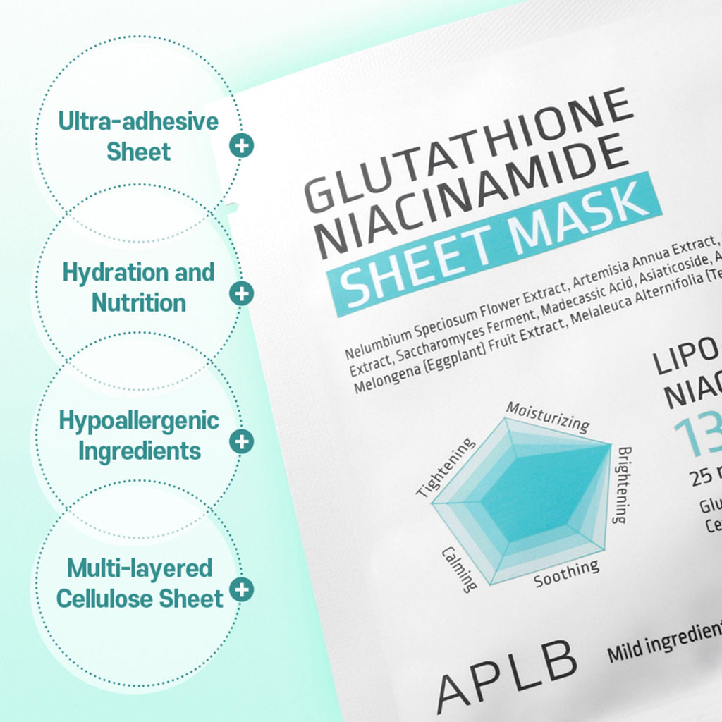 APLB Glutathione Niacinamide Sheet Mask - Distacart