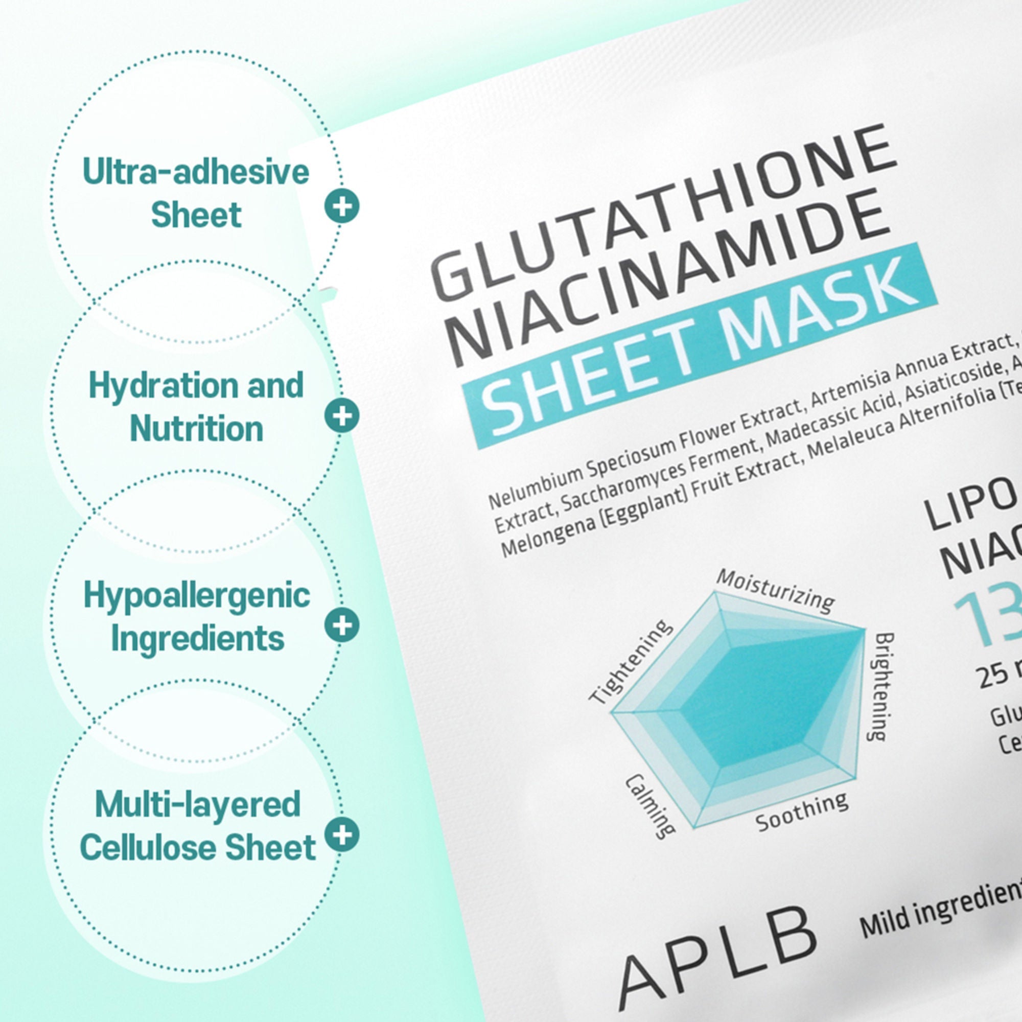 APLB Glutathione Niacinamide Sheet Mask - Distacart