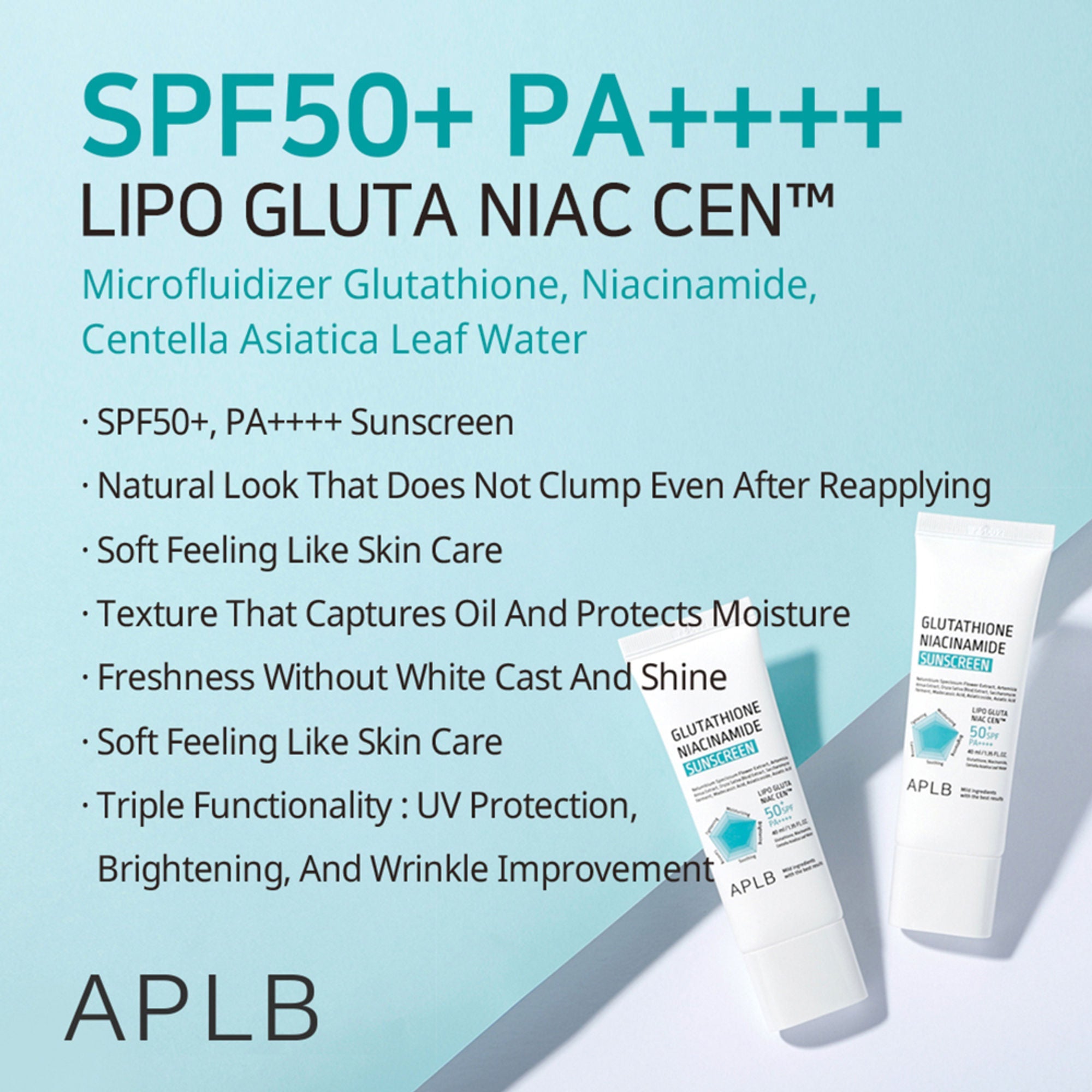 APLB Glutathione Niacinamide Sunscreen SPF 50+ PA++++ - Distacart