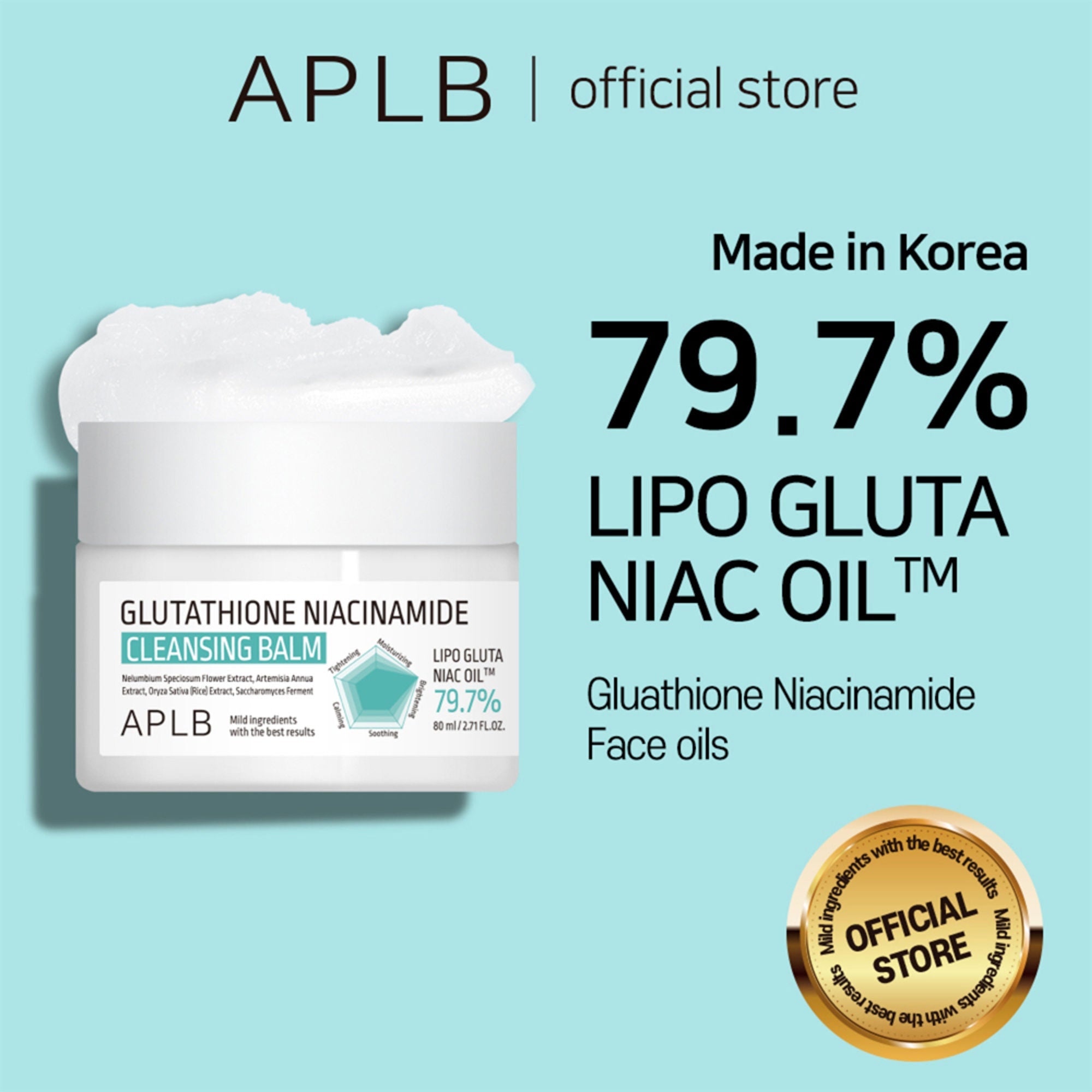 APLB Glutathione Niacinamide Cleansing Balm