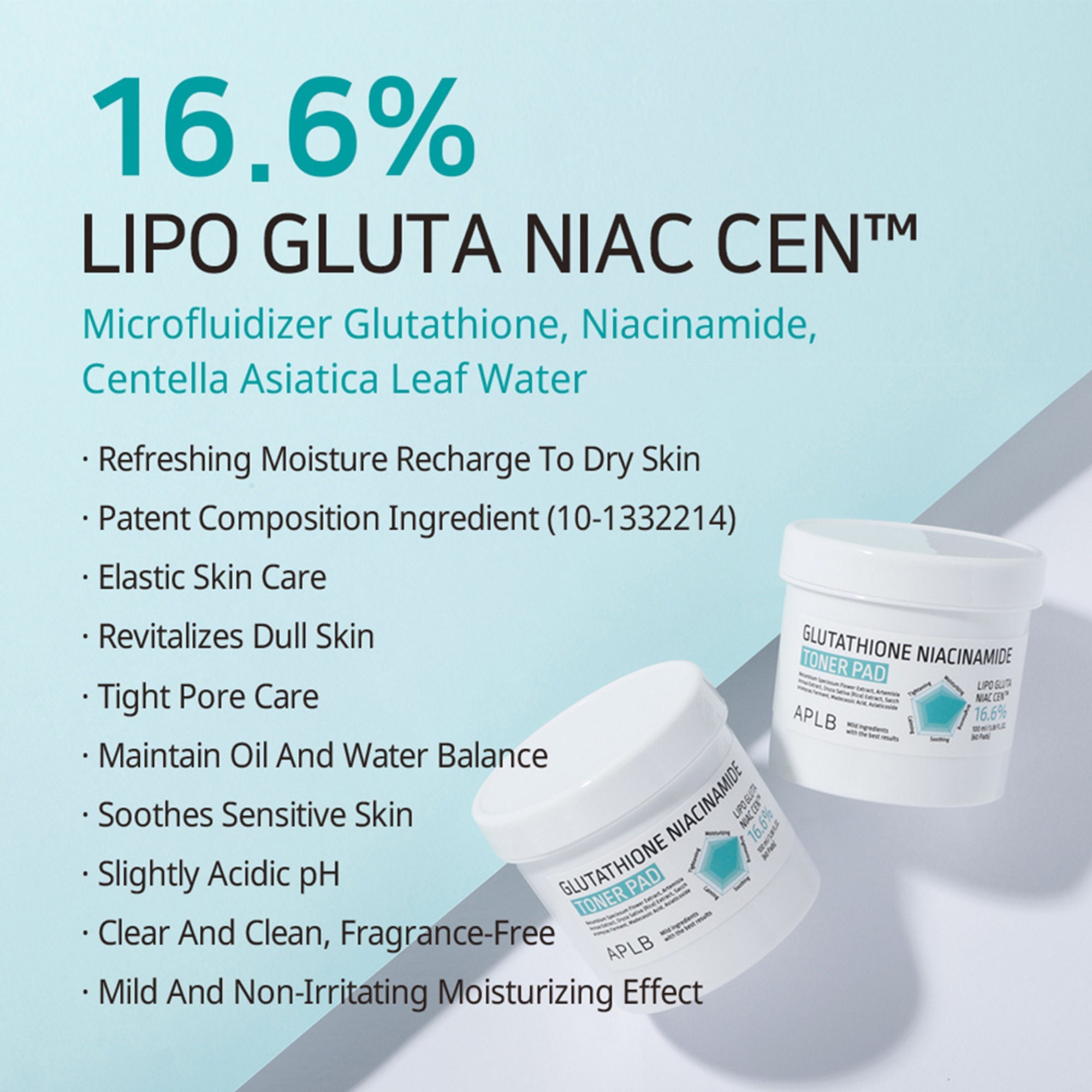 APLB Glutathione Niacinamide Toner Pad