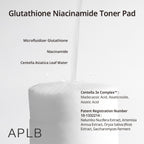 APLB Glutathione Niacinamide Toner Pad