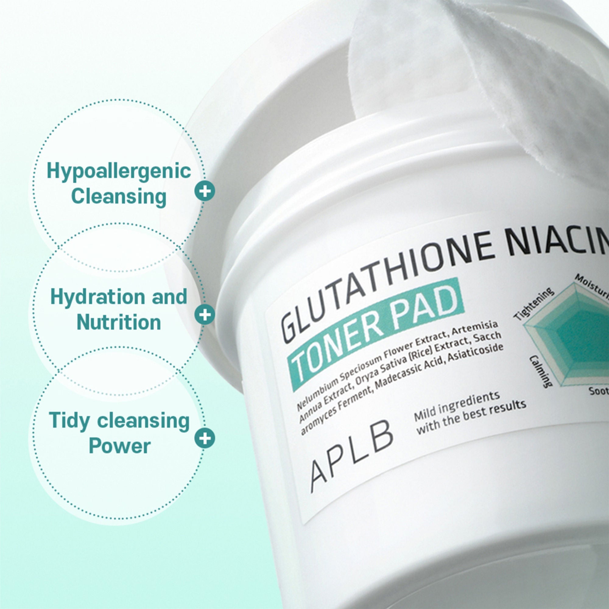 APLB Glutathione Niacinamide Toner Pad