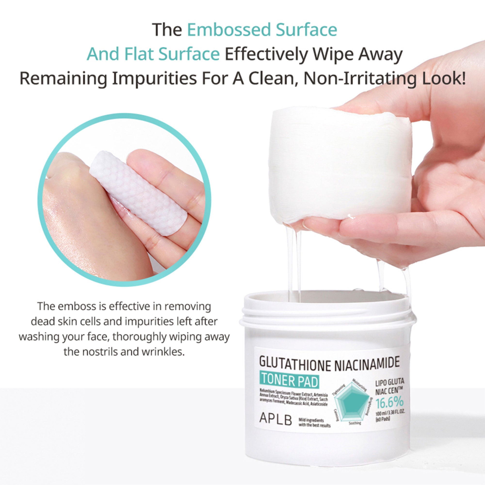 APLB Glutathione Niacinamide Toner Pad