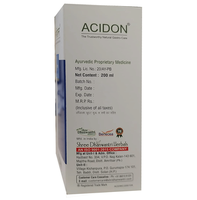 SDH Naturals Acidon Syrup