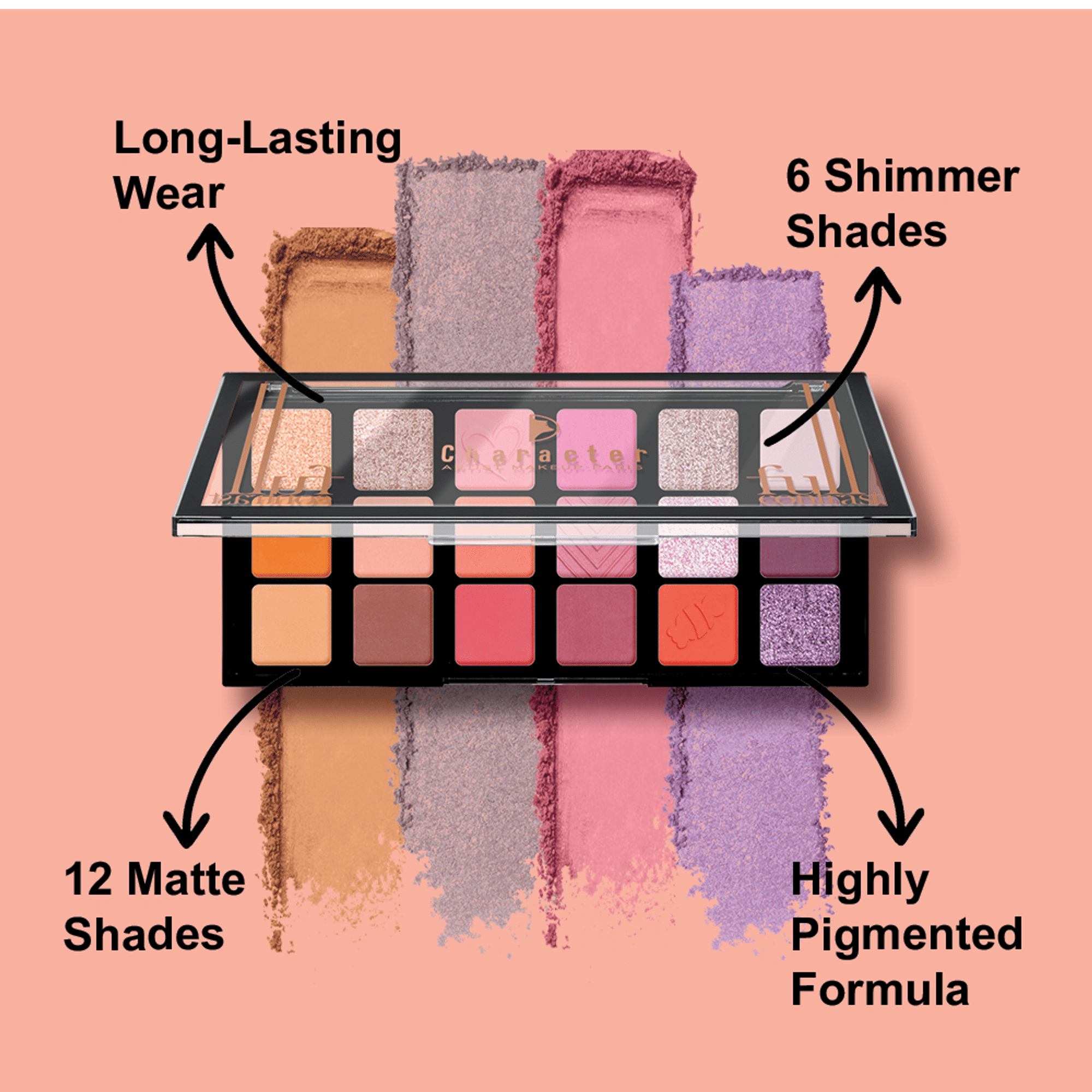 Character 18 Color Eyeshadow Palette - Smoky Elegance Cfc002