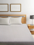 KLOTTHE Abstract-Printed 300TC Fitted King Bedsheet With 2 Pillow Covers - Distacart