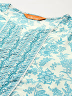 Indo Era Floral Printed Kurta with Trousers & Dupatta - Distacart