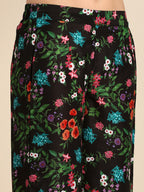 Sangria Women V-Neck Floral Printed Regular Kurta with Palazzos & With Dupatta