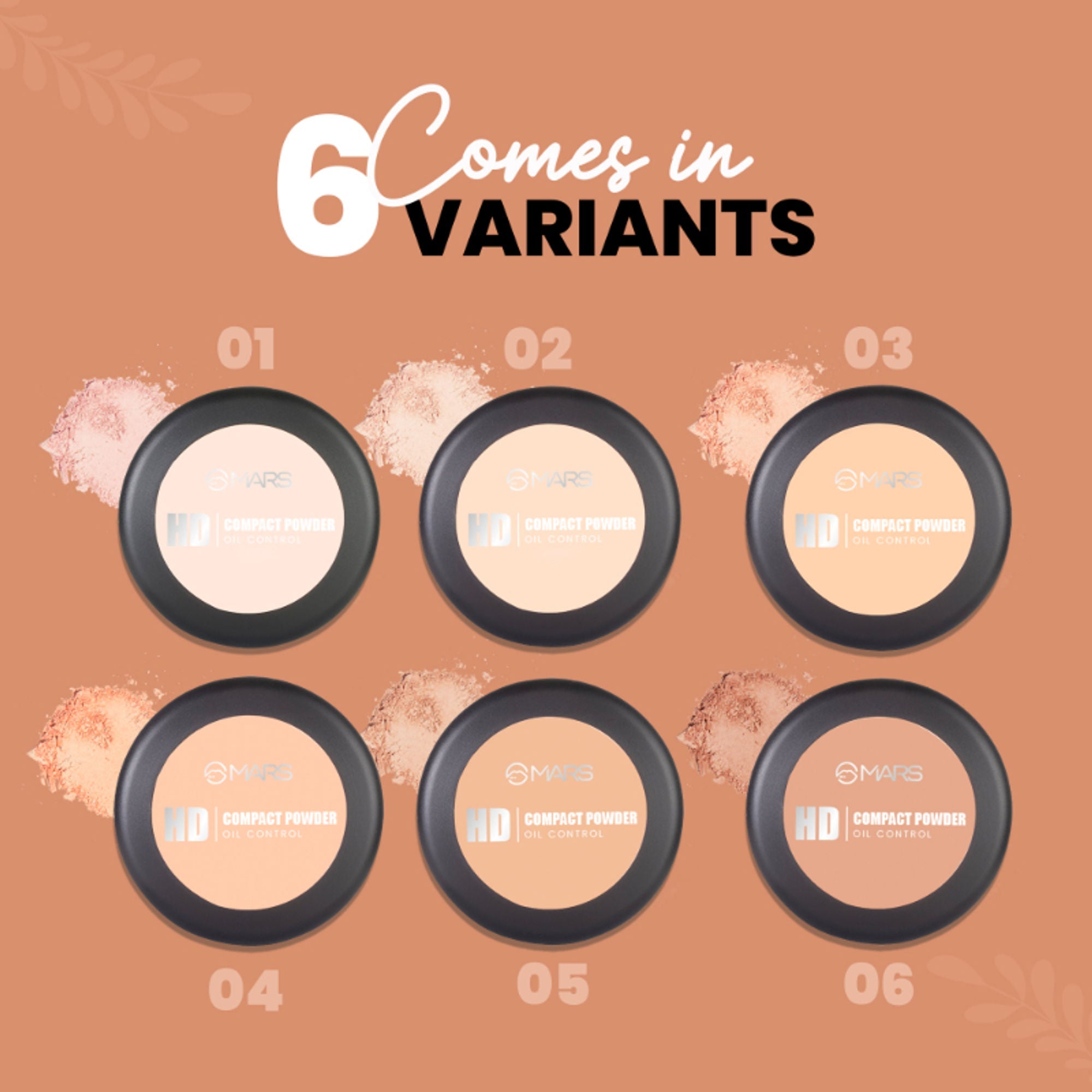 MARS Cosmetics HD Mattifying Compact Powder - 05 Nutmeg - Distacart