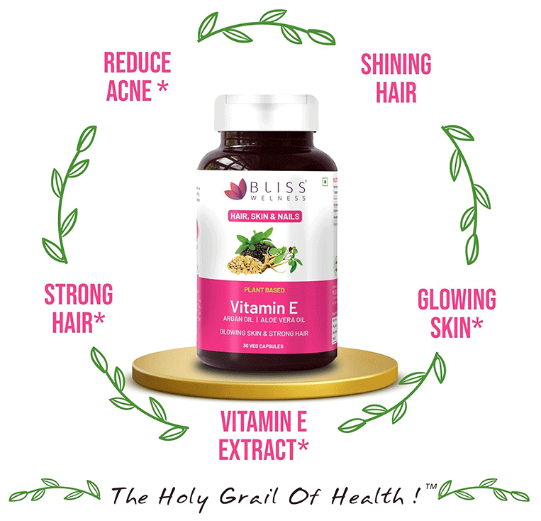 bliss welness skin hair care vitamin e capsule