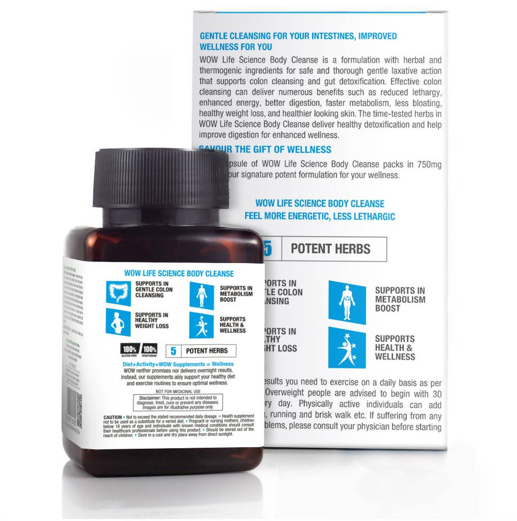 Wow Life Science Body Cleanse Capsules - Distacart