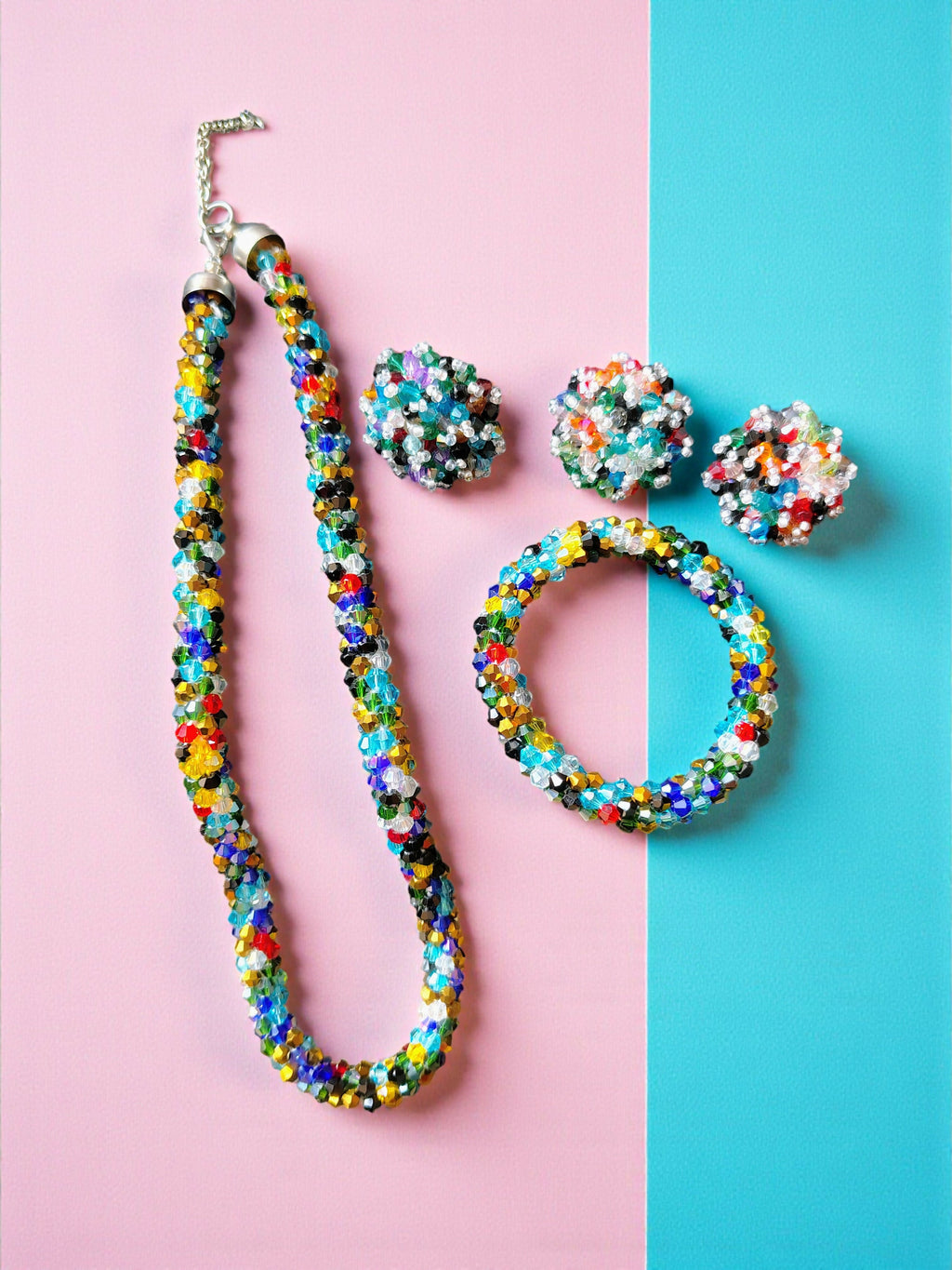 Inhanns Rangshine 4-In-1 Crystal Glam Set - Handmade - Multicolor