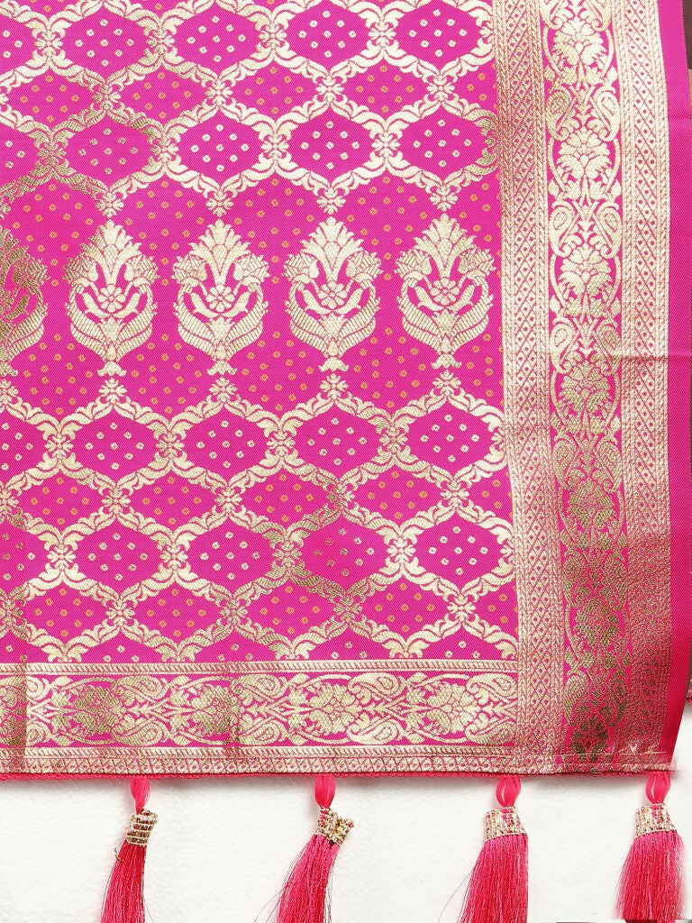 Vastranavya Navy Blue Soft Patola Silk With Meenakari Weaving Motifs And Rich Zari Weaving Pallu Saree With Matching Blouse Fabric