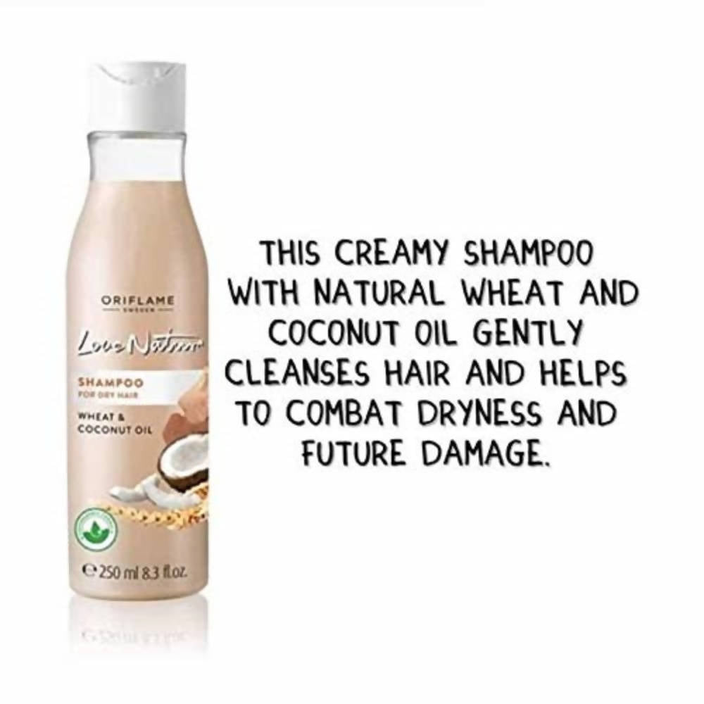 Oriflame Love Nature Shampoo For Dry Hair - Wheat & Coconut Oil