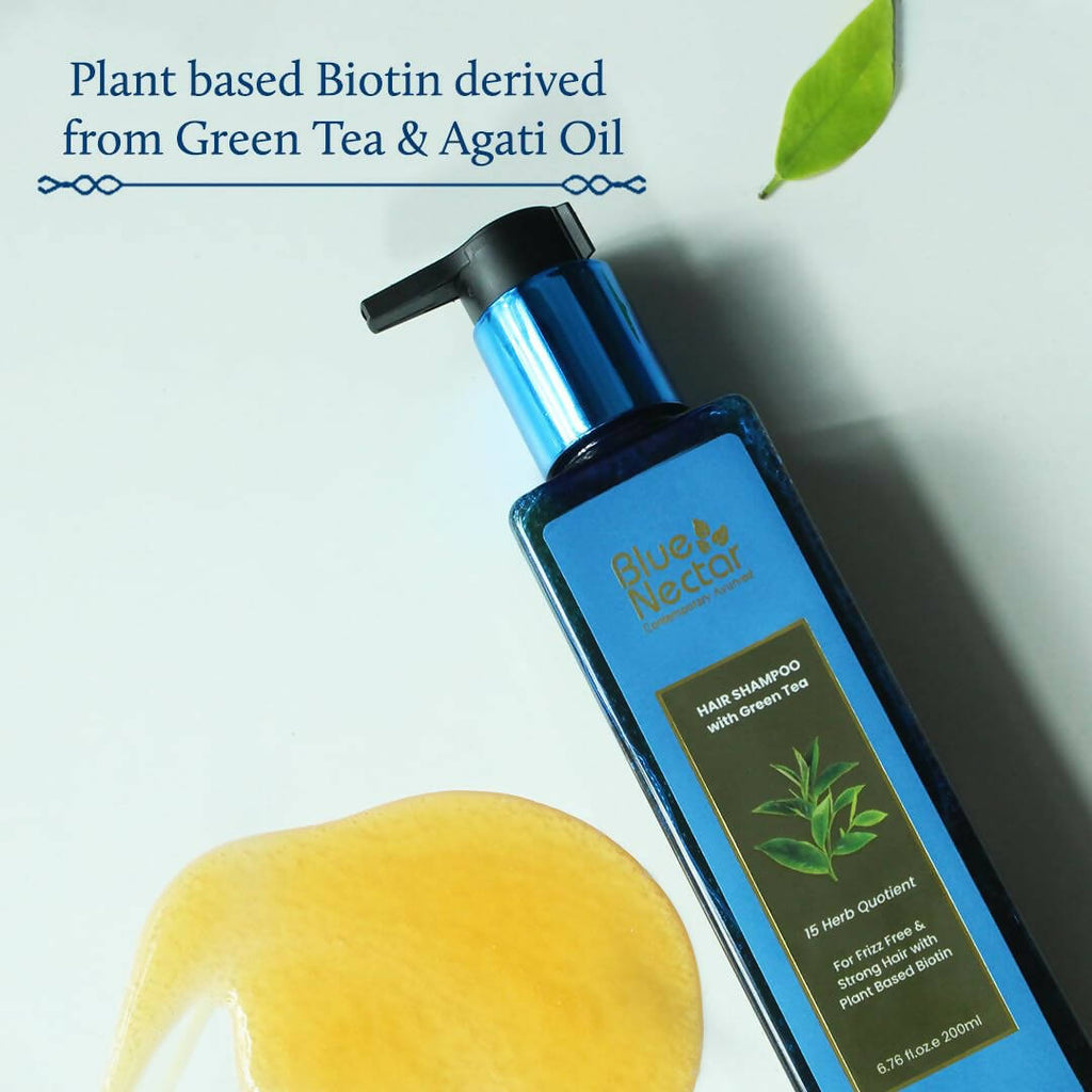 Blue Nectar Anti Frizz Hair Shampoo with Green Tea